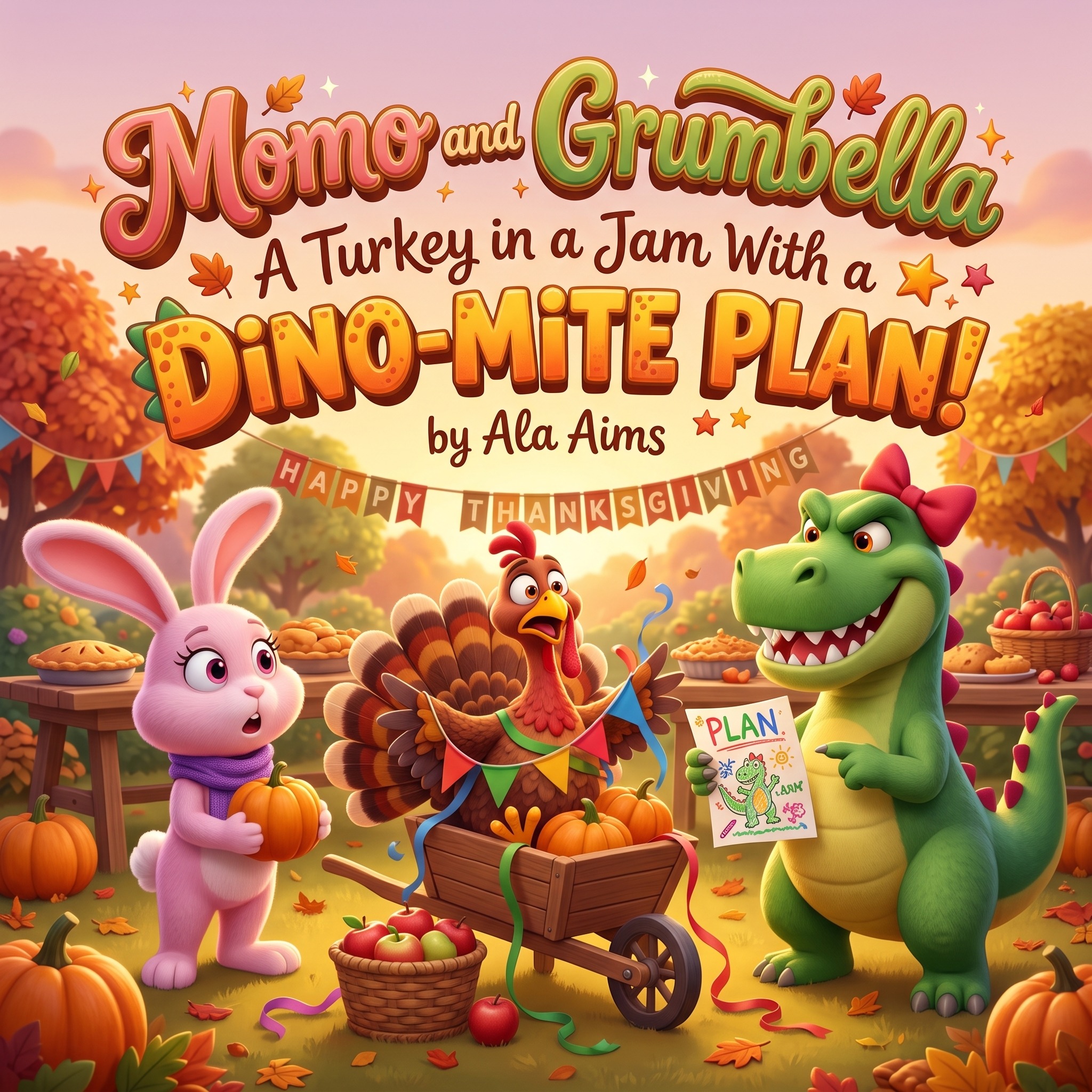 Momo and Grumbella: A Turkey in a Jam With a DINO-MITE Plan!