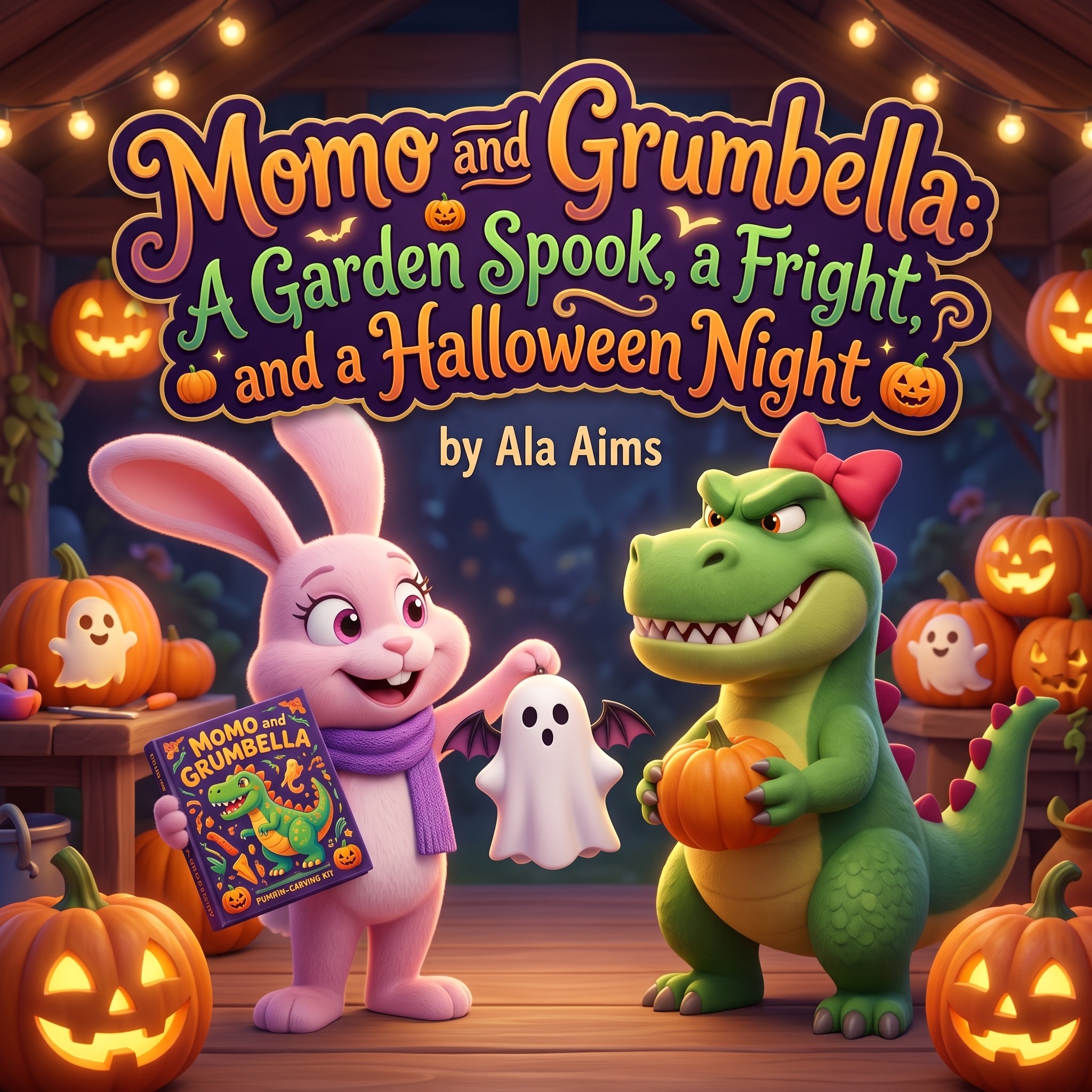 Momo and Grumbella: A Garden Spook, a Fright, and a Halloween Night book cover